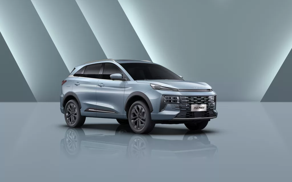 JAC JS6 PHEV bleu